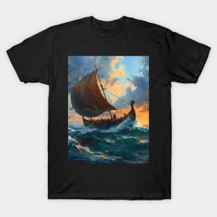 Saga of the Norse: Viking Exploration, Epic Tales, and Anime-Manga Heritage in Vinland Saga Art T-Shirt